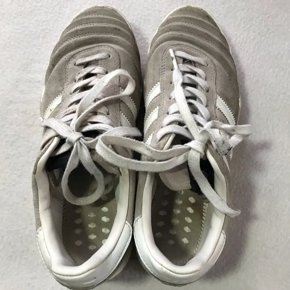 Adidas x Alexander Wang b-ball soccer grey suede leather low top sneakers 7